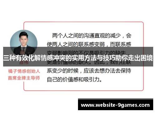 三种有效化解情感冲突的实用方法与技巧助你走出困境 三种有效化解情感冲突的实用方法与技巧助你走出困境